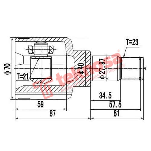 CV JOINT FOR BANTAM FIESTA IKON LH INNER CV JOINT FOR BANTAM FIESTA IKON LH INNER